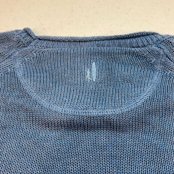 johnnie-O Kordell Linen Blend Crewneck Sweater Laguna Blue Size Large NWOT - Picture 10 of 10